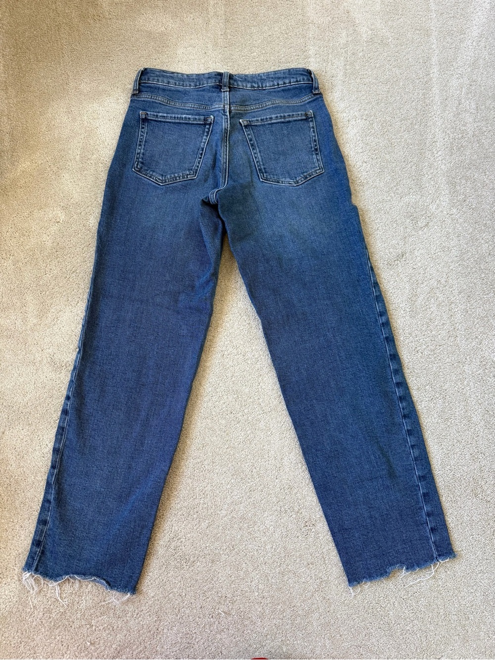 Old Navy Women's O.G. High Rise Loose Straight Leg Blue Denim Jeans - Picture 6 of 7